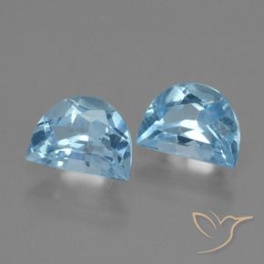 Gemme di Topazio Blu svizzero naturale da 2.20 ct, Taglio a fantasia, VS