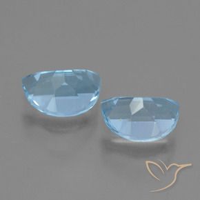 Gemme di Topazio Blu svizzero naturale da 2.20 ct, Taglio a fantasia, VS