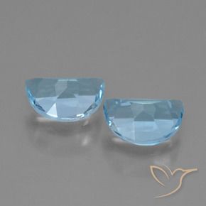 Gemme di Topazio Blu svizzero naturale da 1.85 ct, Taglio a fantasia, VVS-VS