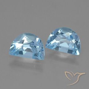 Gemme di Topazio Blu svizzero naturale da 1.89 ct, Taglio a fantasia, VVS-VS