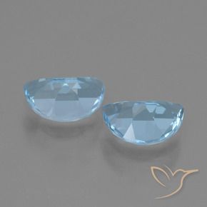 Gemme di Topazio Blu svizzero naturale da 1.89 ct, Taglio a fantasia, VVS-VS