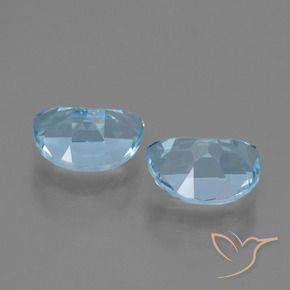 Gemme di Topazio Blu svizzero naturale da 2.10 ct, Taglio a fantasia, VVS