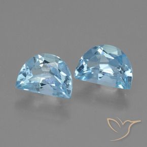 Gemme di Topazio Celeste naturale da 1.89 ct, Taglio a fantasia, VS