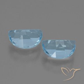 Gemme di Topazio Blu svizzero naturale da 2.08 ct, Taglio a fantasia, VVS