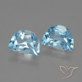 Gemme di Topazio Celeste naturale da 1.92 ct, Taglio a fantasia, VVS-VS
