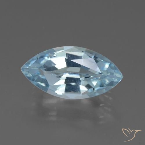 2.22ct Naturale Celeste Topazio, Taglio marquise, VVS