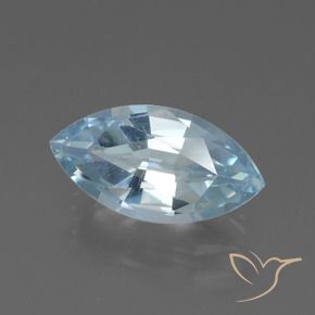 Topazio Celeste naturale da 2.22 ct, Taglio marquise, VVS