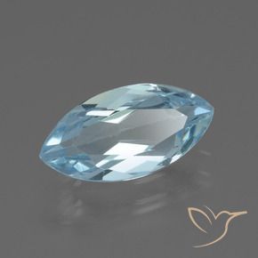 Topazio Celeste naturale da 2.05 ct, Taglio marquise, VVS