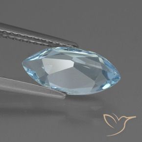 Topazio Celeste naturale da 2.05 ct, Taglio marquise, VVS