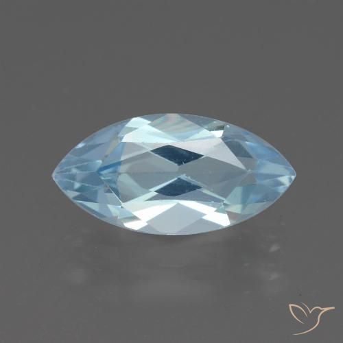 2.22ct Naturale Celeste Topazio, Taglio marquise, VVS-VS