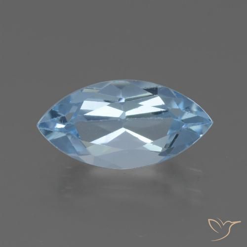 2.37ct Naturale Celeste Topazio, Taglio marquise, VVS
