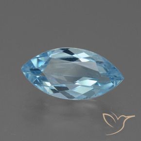 Topazio Blu svizzero naturale da 2.19 ct, Taglio marquise, VVS-VS