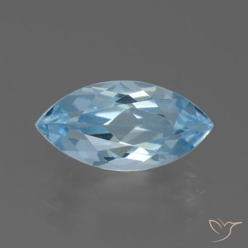 2.81ct Naturale Celeste Topazio, Taglio marquise, VVS