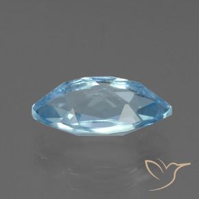 Topazio Celeste naturale da 2.81 ct, Taglio marquise, VVS
