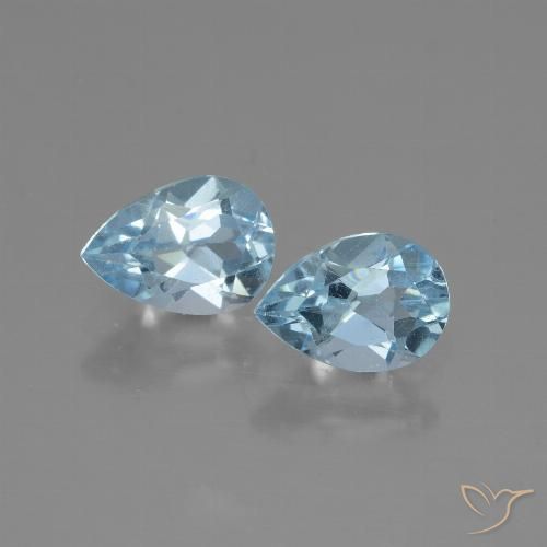 1.78ctw Naturale Celeste Topazio, Forma a pera, VVS-VS