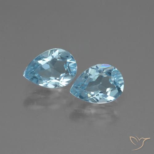 1.83ctw Naturale Celeste Topazio, Forma a pera, VVS-VS, Photo A