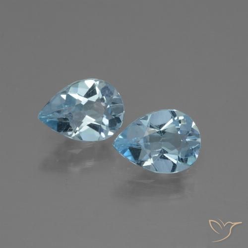 1.56ctw Naturale Celeste Topazio, Forma a pera, VVS-VS