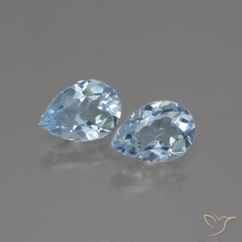 1.63ctw Naturale Celeste Topazio, Forma a pera, VVS-VS