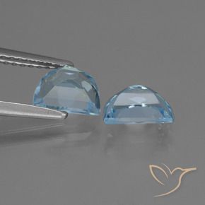 Gemme di Topazio Celeste naturale da 1.93 ct, Taglio a fantasia, VVS-VS