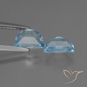Gemme di Topazio Blu svizzero naturale da 2.02 ct, Taglio a fantasia, VVS-VS