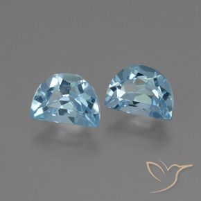 Gemme di Topazio Celeste naturale da 2.21 ct, Taglio a fantasia, VVS-VS