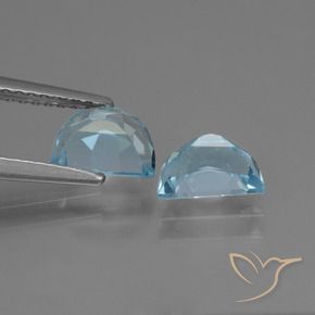 Gemme di Topazio Blu svizzero naturale da 2.06 ct, Taglio a fantasia, VVS-VS