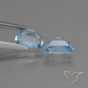 Gemme di Topazio Blu svizzero naturale da 1.84 ct, Taglio a fantasia, VVS