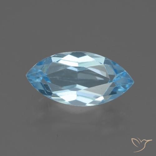 2.52ct Naturale Celeste Topazio, Taglio marquise, VVS