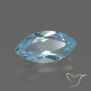 Topazio Celeste naturale da 2.36 ct, Taglio marquise, VVS-VS