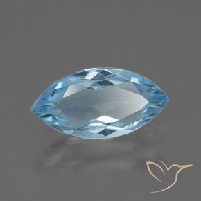Topazio Celeste naturale da 2.35 ct, Taglio marquise, VVS-VS