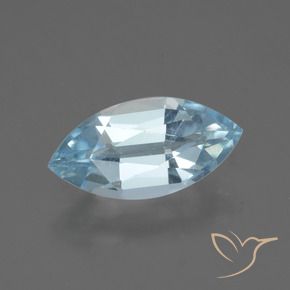 Topazio Celeste naturale da 2.09 ct, Taglio marquise, VVS-VS