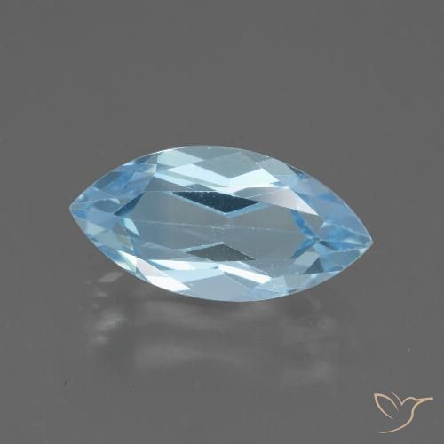 Topazio Celeste naturale da 2.40 ct, Taglio marquise, VVS