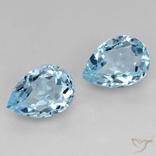 1.82ctw Naturale Celeste Topazio, Forma a pera, VVS-VS