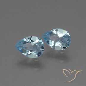 Gemme di Topazio Blu svizzero naturale da 1.59 ct, Forma a pera, VVS-VS