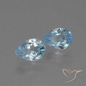 Gemme di Topazio Blu svizzero naturale da 1.90 ct, Forma a pera, VVS-VS