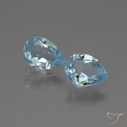 1.80ctw Naturale Celeste Topazio, Forma a pera, VVS-VS