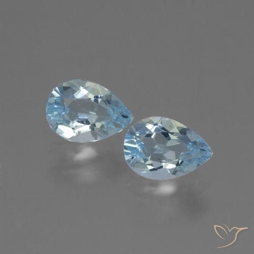 1.66ctw Naturale Celeste Topazio, Forma a pera, VVS-VS