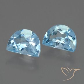 Gemme di Topazio Celeste naturale da 2.19 ct, Taglio a fantasia, VS