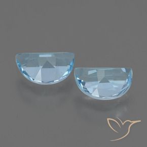 Gemme di Topazio Celeste naturale da 1.86 ct, Taglio a fantasia, VVS-VS