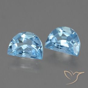 Gemme di Topazio Blu svizzero naturale da 2.11 ct, Taglio a fantasia, VS