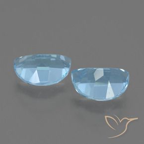 Gemme di Topazio Blu svizzero naturale da 2.11 ct, Taglio a fantasia, VS