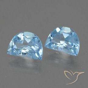 Gemme di Topazio Blu svizzero naturale da 2.03 ct, Taglio a fantasia, VVS-VS
