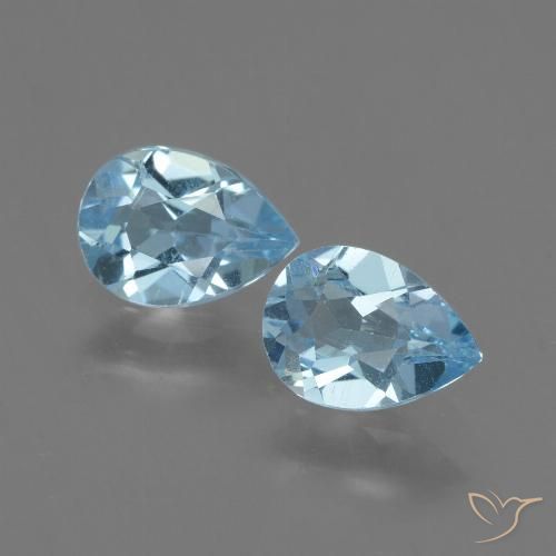 1.65ctw Naturale Celeste Topazio, Forma a pera, VVS-VS