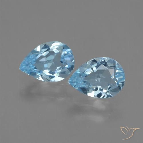 1.62ctw Naturale Celeste Topazio, Forma a pera, VVS-VS
