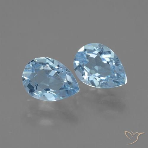 1.86ctw Naturale Blu svizzero Topazio, Forma a pera, VVS-VS