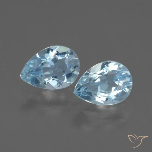 1.72ctw Naturale Celeste Topazio, Forma a pera, VVS-VS