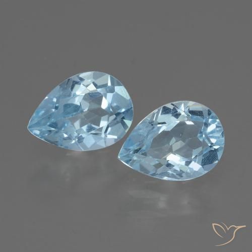 1.84ctw Naturale Celeste Topazio, Forma a pera, VVS-VS