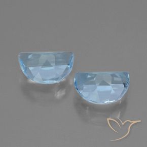 Gemme di Topazio Celeste naturale da 1.68 ct, Taglio a fantasia, VVS-VS