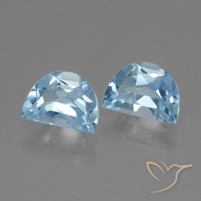 Gemme di Topazio Celeste naturale da 1.88 ct, Taglio a fantasia, VS