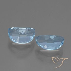 Gemme di Topazio Blu svizzero naturale da 2.09 ct, Taglio a fantasia, VVS-VS